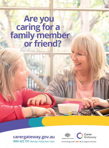the product image of An A4 poster with contact details for Carer Gateway.