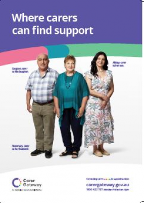 the product image of An A3 poster with contact details for Carer Gateway.
