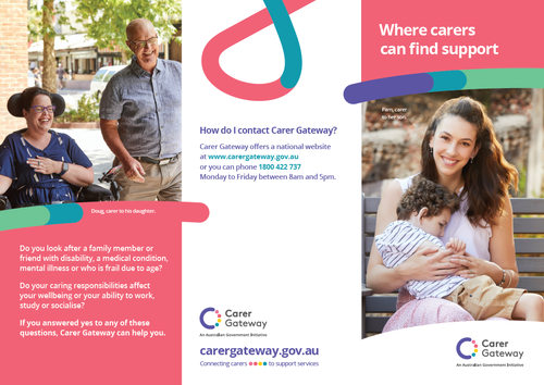 the product image of A brochure that explains Carer Gateway and how it can help carers